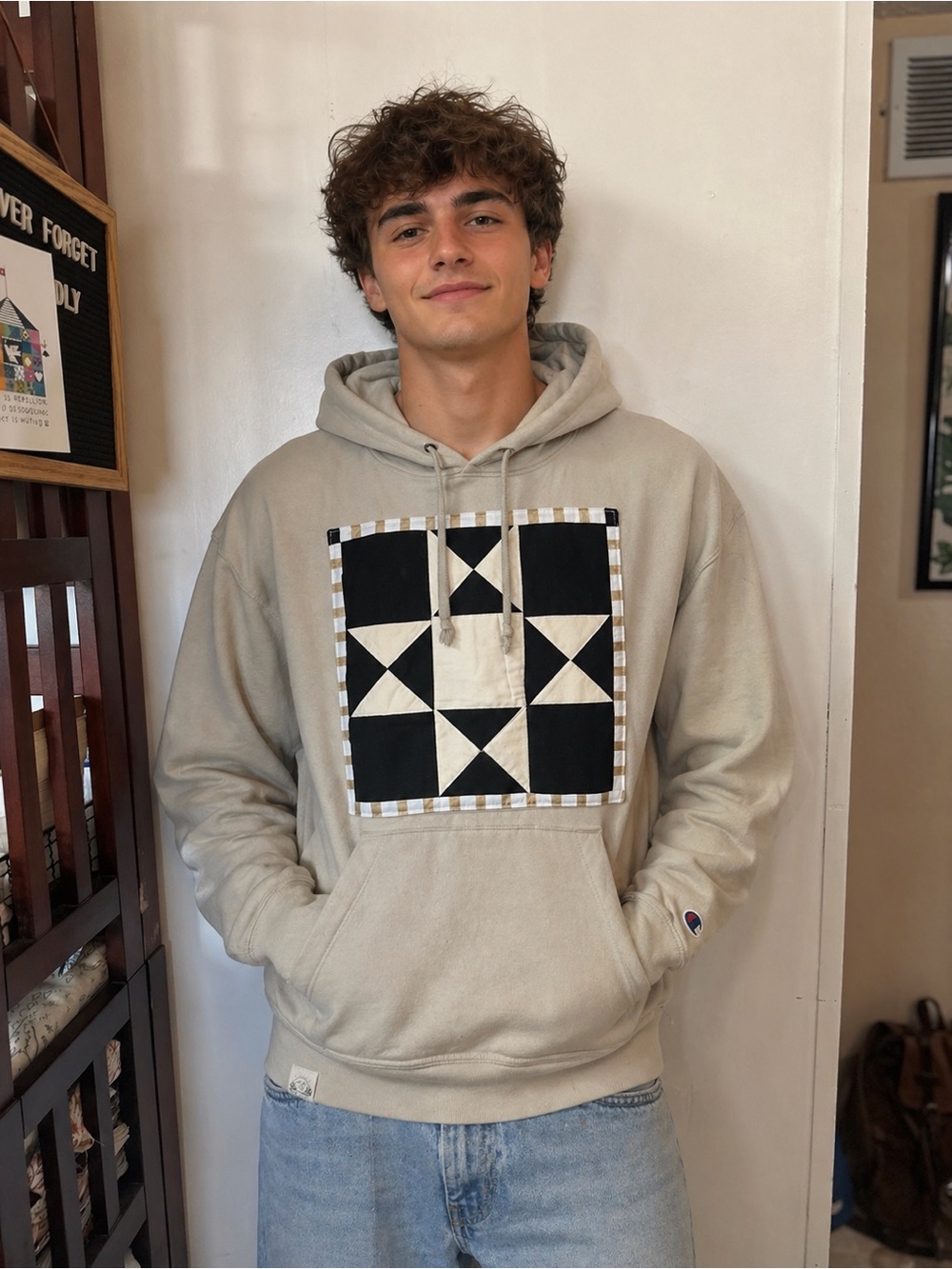 Champion Quilted Upcycled Hoodie